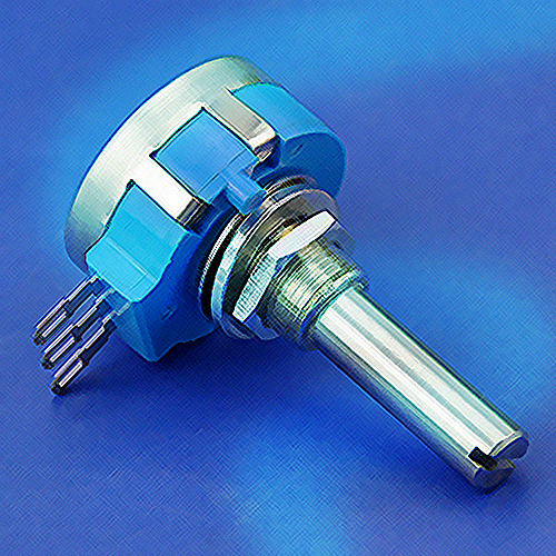 Fotografia de um simples circuito com potenciômetro