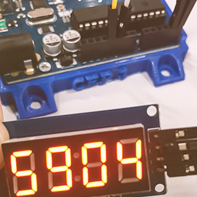 Fotografia de um simples circuito timer