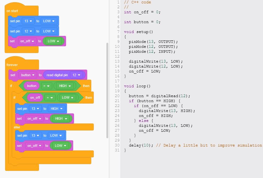 Print tirada no Tinkercad mostrando as duas maneiras de representar um código